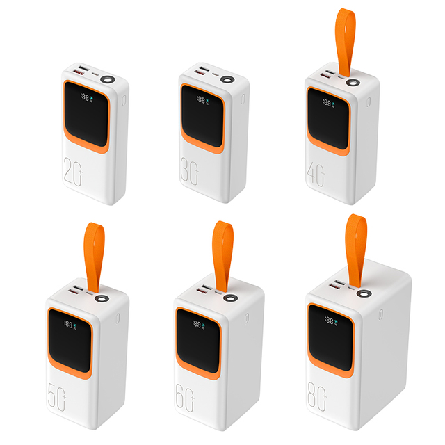 Wholesale 80000mah Power Bank 60000mah 50000mah 40000mah 30000mah 20000mah Portable External Battery Large Capacity Fast Charger