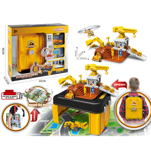 Multifunctional DIY toys Boy alloy cars garage toys pretend play engineering petrol station toys parking lot play set