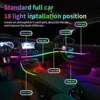 Pour 2011-2021 Toyota Prado Kit d'éclairage ambiant contrôlé par application de haute qualité accessoires d'intérieur de voiture colorés