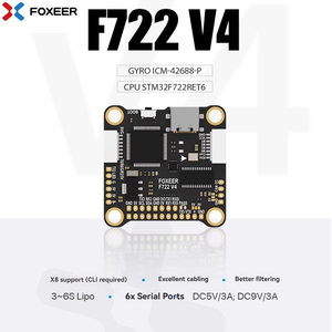 Controlador de Vuelo para Dron RC FOXEER F722 V4, MPU6000 con Barómetro de Referencia de 4-8S y Doble BEC, Material Plástico - Product Image 5