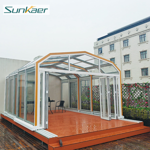 Pérgola <span class=keywords><strong>Solarium</strong></span> Retráctil de Aluminio de Diseño Moderno Sunkaer, Fácil de Montar, Prefabricada, con Apertura <span class=keywords><strong>Horizontal</strong></span> Plegable para Exteriores - Product Image 1