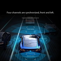 1 tahun 12-Inch Full Touchscreen IPS Dash Cam ADAS Dual lensa kaca spion 360 derajat titik buta peringatan Santa perekam Video untuk