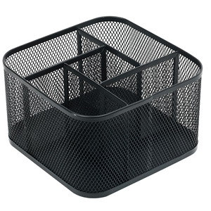 Organisateur de bureau rotatif carré en métal élégant support de stylo rotatif élégant pour porte-stylo de bureau à domicile pour crayons pinceaux de maquillage - Product Image 5