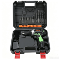 Perceuse sans fil 12V, tournevis électrique, perceuse à main réversible avec chargeur de batterie, kit combiné domestique avec embouts