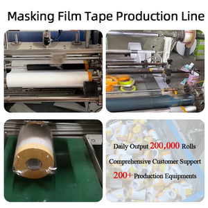 Film de masquage pré-enregistré <span class=keywords><strong>peinture</strong></span> 59/43/ 22 in * 66 FT <span class=keywords><strong>peinture</strong></span> feuille de plastique avec ruban de <span class=keywords><strong>peinture</strong></span> élargi pour couvrir les murs fenêtres - Product Image 3