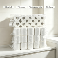 Papier toilette de haute qualité, pas cher, personnalisé, avec étiquette privée, échantillons gratuits, jetable, écologique, doux, en pâte de bois vierge