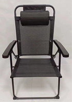 Chaise pliante d'extérieur moderne et légère avec logo personnalisé, 6 positions, accoudoirs en plastique confortables et poches de rangement