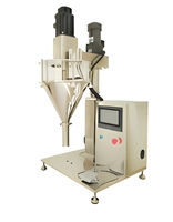 Machine de remplissage semi-automatique de poudre en acier inoxydable avec vis doseuse haute précision (+-0,2g) 500g 20L pour bocaux