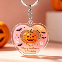 Porte-clés en acrylique Halloween : Breloque mignonne Citrouille, Fantôme, Maman, Squelette, Sorcière, Vampire, Maison Hantée – Cadeau pour Sac de Fête