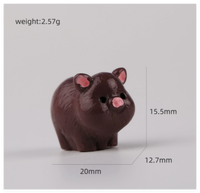Figurines d'animaux miniatures mélangées pour jardin, sculptures en résine mignonnes de canard, grenouille, chat, chien, oiseau, cochon, ours, poulet, lapin, poisson - Vente en gros