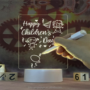 Top Seller in bianco acrilico 3D led bordo illuminato lampada negozio pubblicità lampada a LED 3D illusione lampada - Product Image 2