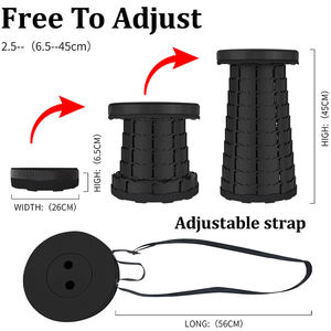 Hangruiポータブル折りたたみプラスチックスツールモダンデザインエントリーキャンプバルコニーパーク屋外仮設席 - Product Image 4