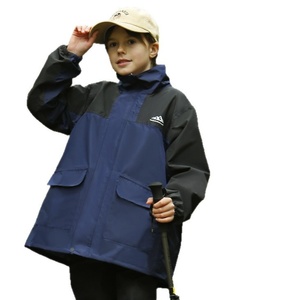 Giacca traspirante impermeabile con cappuccio riflettente per ragazze ragazza 'vestito impermeabile per escursioni e viaggi all'aperto - Product Image 5