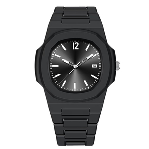 Reloj de Cerámica Automático para Hombre con Brazalete Integrado, Esfera con Textura Horizontal, Reloj Mecánico Deportivo de Lujo - Product Image 1