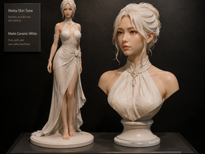 Filamento para Impresora 3D Yiqiu3D Matte PLA Edición Juvenil 1.75mm, Tono Piel, Blanco Cerámico, Acabado Premium para Bambu Lab Creality - Product Image 3