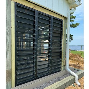 Caribbean bão bằng chứng chống trộm nhôm đôi Tempered Glass louver jalousie cửa sổ - Product Image 6