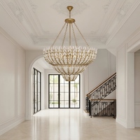 Lustre rond en laiton de style nordique simple, design moderne, pour salle à manger, salon, lampe suspendue