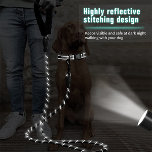 <span class=keywords><strong>Collar</strong></span> y correa para perro con logotipo personalizado, Conjunto personalizado de nailon reflectante de lujo, <span class=keywords><strong>collar</strong></span> y correa para perro, collares y correas - Product Image 5