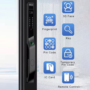 قفل ذكي للباب الزجاجي الخارجي مقاوم للماء مع تقنية التعرف على الوجه ثلاثي الأبعاد وبصمة الإصبع، يعمل بتطبيق TUYA - Product Image 5