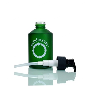 Luxury 120ml 200ml Matte Black Green Glass <b>Bottle</b> 4oz Slant Gel Wash Body Lotion <b>Pump</b> <b>Bottle</b> for Men Skin Care Packaging - Product Image 2