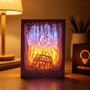 Solución de Regalo 3D, Decoración para Sala de Estar, Lámpara de Papel Artística, Luz Nocturna, Arte en Papel Recortado, Sombra, Amor, Animal, Ángel, Personalizado - Product Image 1