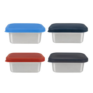 Contenitore per Alimenti in Acciaio Inox con Coperchio in Silicone, Ermetico, Adatto al Microonde, Lunch Box per Bambini - Product Image 6