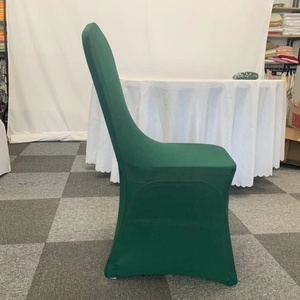 Housse de chaise extensible en polyester et élasthanne <span class=keywords><strong>vert</strong></span> émeraude pour mariages, banquets, événements, hôtels, restaurants - Product Image 3