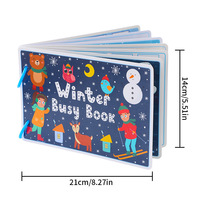 Juguete Educativo Montessori de las Cuatro Estaciones, Libro de Actividades de Aprendizaje Temprano para Niños Preescolares y Pequeños, Libro de Actividades