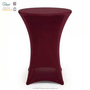 Housse de table extensible en spandex, non transparente, blanche, imperméable, durable, écologique, personnalisable, pour salon - Product Image 1