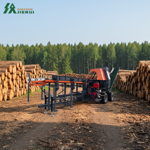 آلة تقطيع وتقسيم الحطب الأوتوماتيكية الهيدروليكية المحمولة 45T مع نظام تغذية الأخشاب - Product Image 1