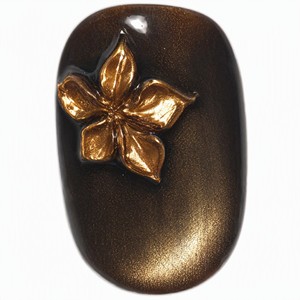 Uñas Postizas de Lujo con Diseño de Ojo de Gato, Acrílicas, con Flores en Relieve, Cobertura Total, con Pegamento para Uso Diario - Product Image 5