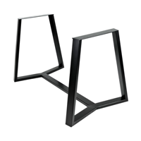 Piétement de table en fonte, socle rond robuste avec cadre croisé pour table de café ou de salle à manger industrielle