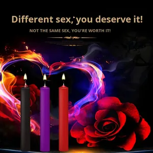 Low-Temperature Wax <b>Candles</b> Romantic Couples Set Three Non-Smoking Drop <b>Candles</b> Non-Waterproof Enhancing Sexual Experience - Product Image 2
