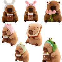 EN STOCK Peluches Kawaii Mignonnes Douces Animal Capybara Jouet Boba Bubble Tea Capybara en Peluche