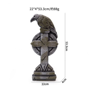 Set de Decoración de Halloween: <span class=keywords><strong>Cuervo</strong></span> Gigante, Cruz, Lápida, Casa Embrujada, Parque de Atracciones, Cementerio Espeluznante - Product Image 4