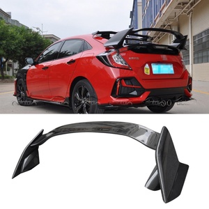 R Style High Kick Ducktail Spoiler Carbon Fiber <b>Boot</b> Lip Rear Trunk Tail Wing for Honda Civic Type R 2016+ - Product Image 2