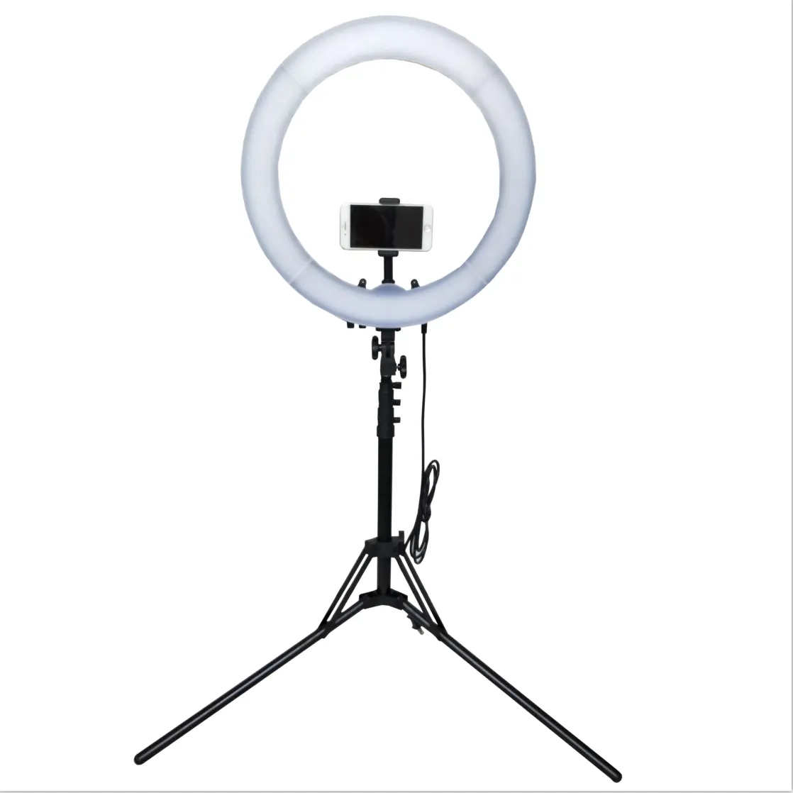 18 дюймов 240 шт. светодиодная камера селфи 5500k 55 Вт кольцевой светильник с сумкой для переноски для прямой трансляции видео