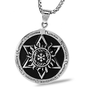 Pièce De Monnaie en gros Forme Étoile de David Pendentif Hexagonal Collier - Product Image 5