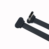 Prise de charge sans fil TYPE-C à 90 degrés en forme de T Mâle FPC Câble plat flexible 8P Base en plastique pour tampon à souder