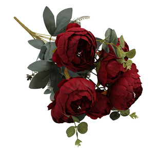 Ramo Grande de Flores Artificiales de Peonía en Forma de Corazón, Estilo Europeo Retro JMD-260, Decoración Interior para Tiendas, Venta al Por Mayor - Product Image 1