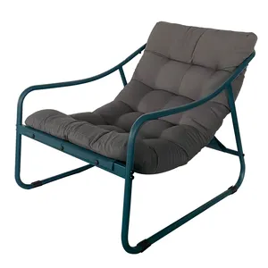 热卖廉价花园户外金属柔软舒适放松摇椅休闲椅放松椅可拆卸坐垫