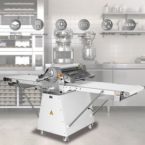 Rouleau vertical automatique de pâte à pizza pour boulangerie pâtisserie Machine à laminer la pâte à croissants électrique danoise de table pour la cuisson - Product Image 4