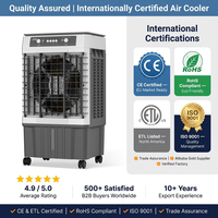 Climatiseur portable d'intérieur avec réservoir d'eau de 20 L, refroidisseur d'air évaporatif sur pied pour la maison, le bureau et le magasin