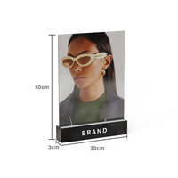 Affichage de point de vente optique de comptoir Riser d'affichage de lunettes au détail Blocs d'affichage de lunettes de marque personnalisée avec miroir