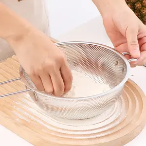 Passoire passoire <span class=keywords><strong>panier</strong></span> maille acier cuillère cuisine riz inoxydable bol écumoire légumes lavage fruits lavage passoires vidange métal - Product Image 3