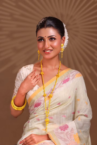 Achetez un ensemble d'accessoires de mode plaqués or avec collier et boucles d'oreilles pendantes assorties, traditionnel pour femmes et filles - Product Image 6