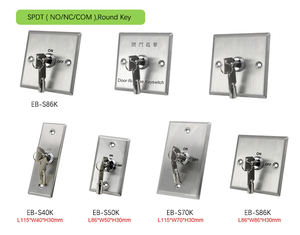 Porta de aço inoxidável Release Key Switch com NO/NC/COM Porta Interruptor De Saída com Chave para Sistema De Controle De Acesso Botão De Saída Porta Aberta - Product Image 5