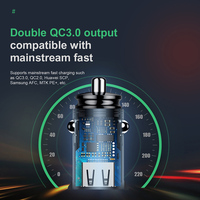 Baseus circulaire métal A + C 30W PPS chargeur de voiture PD charge rapide intérieur de voiture allume-cigare chargeur de prise