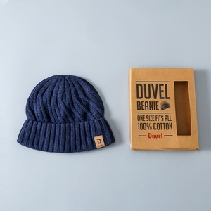 Fashion Vogue OEM winter <span class=keywords><strong>Duvel</strong></span> Jacquard winter hat winter cap with <span class=keywords><strong>Duvel</strong></span> leather label - Product Image 1