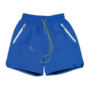 Men's Drawstring Waist <b>Short</b> Pants Custom Color & Size Cotton Polyester <b>Shorts</b> <b>With</b> Side <b>Zipper</b> <b>Pockets</b> For Adults Boys - Product Image 2